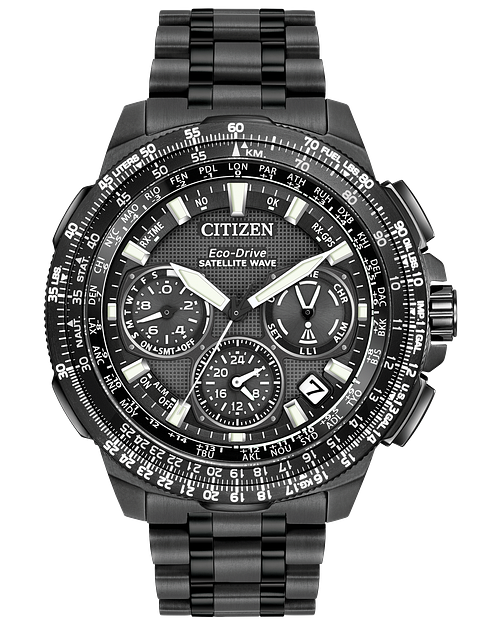 Satellite Wave F900 - Men's Eco-Drive Black Titanium Watch | CITIZEN